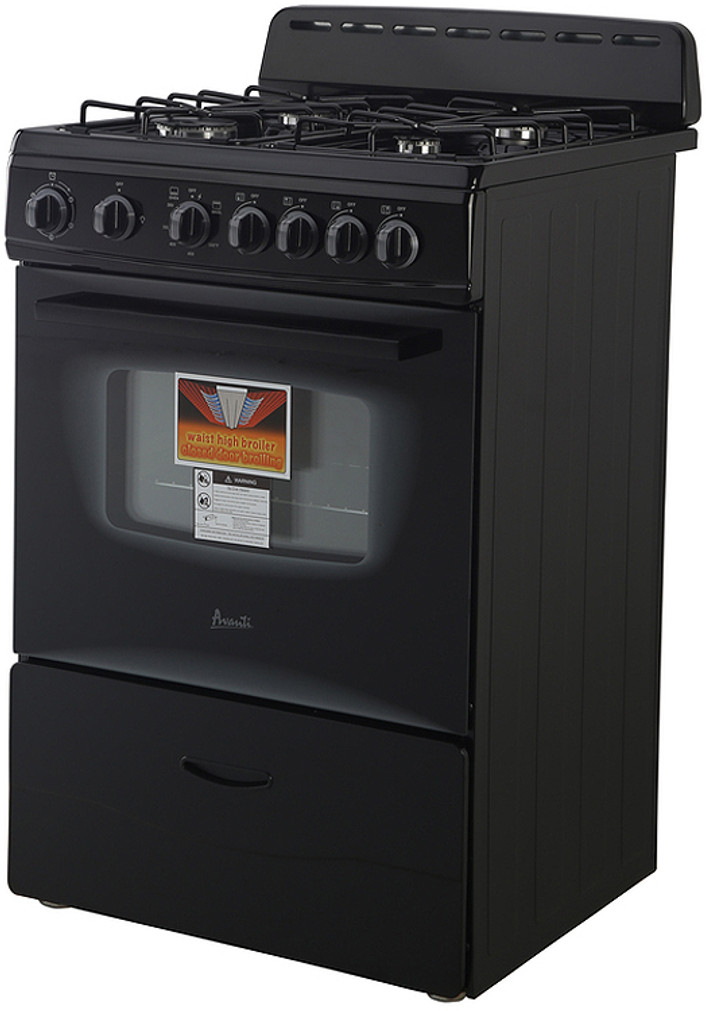 Avanti ADA 24 In. Black Gas Range