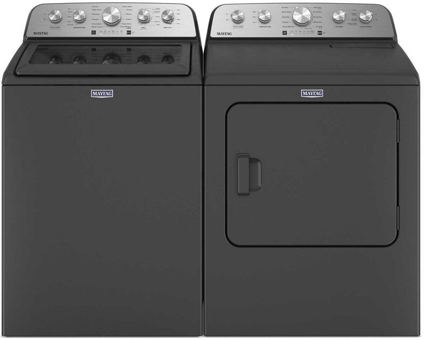 Maytag Volcano Black Top Load Washer  Gas Dryer Package