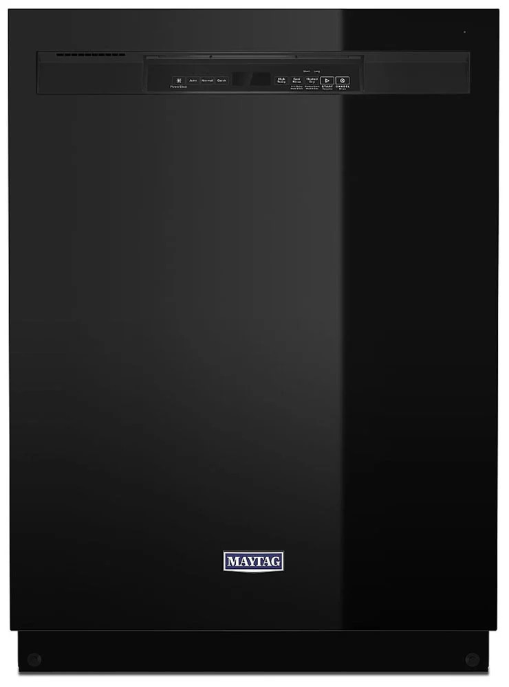 Maytag 24 Black Dishwasher With Stainless Steel Tub And Dual Power Filtration