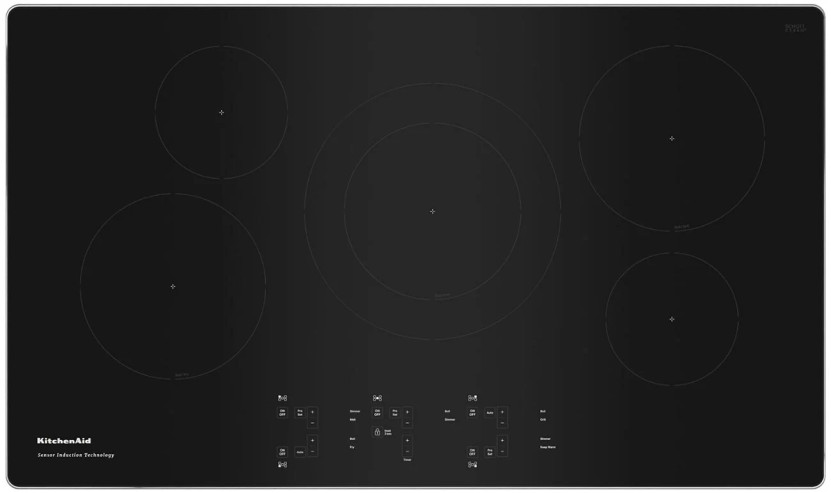 KitchenAid 36 Stainless Steel 5-Element Sensor Induction Cooktop