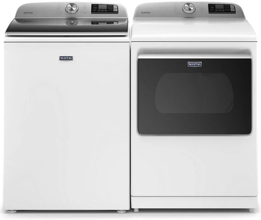 Maytag White Top Load Smart Washer  Gas Dryer Package