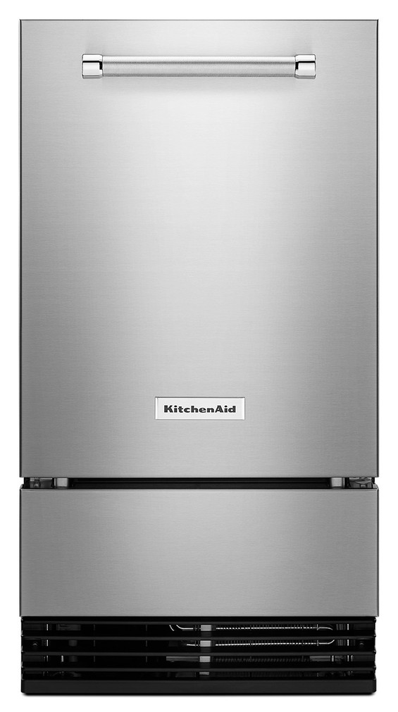 KitchenAid 18 PrintShield Stainless Steel Automatic Ice Maker With Drain Pump