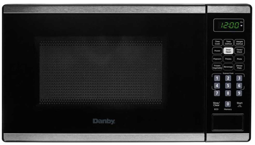 Danby Countertop Microwave 0.7 Cu. Ft. in Black and Stainless Steel