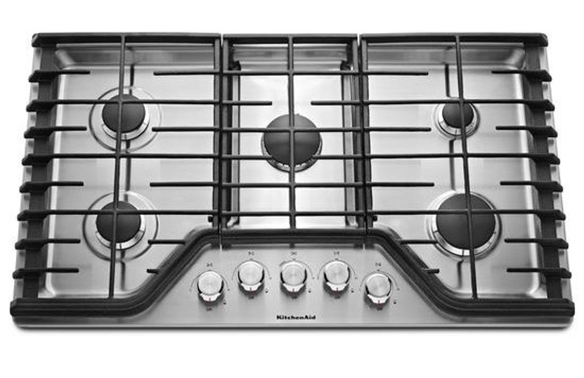 KitchenAid ADA 36 Stainless Steel 5-Burner Gas Cooktop