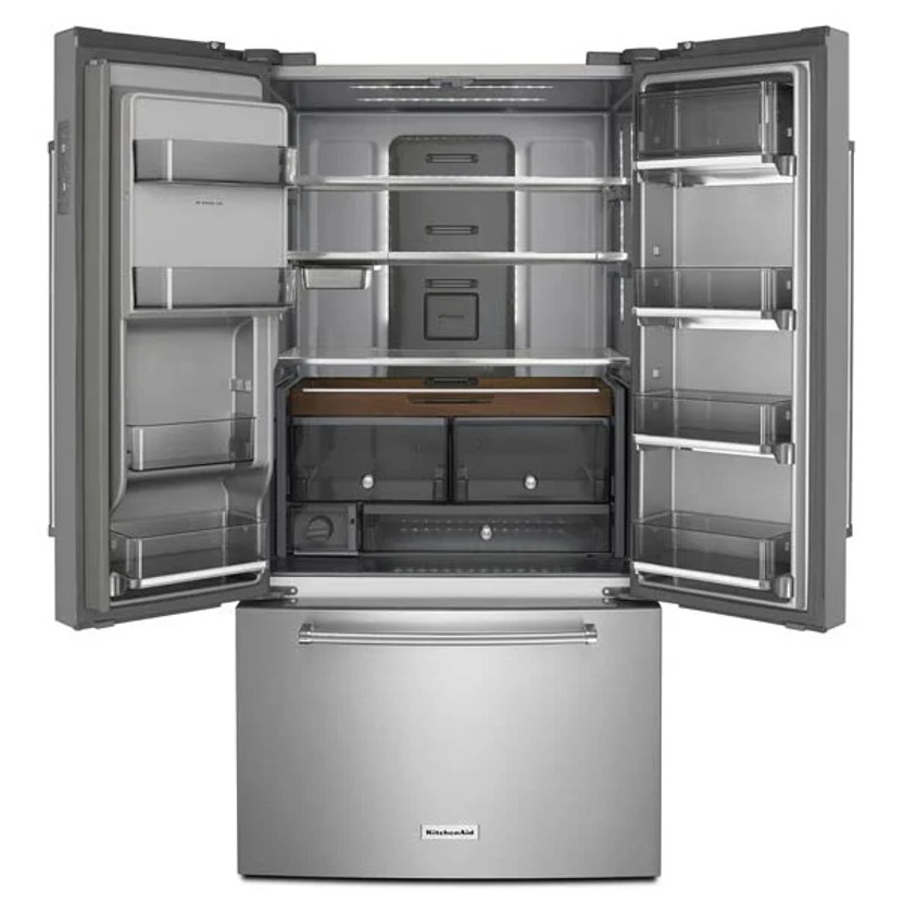 KitchenAid 23.8 Cu. Ft. Counter-Depth French Door Refrigerator 36-Inch Wide in PrintShield Stainless Steel