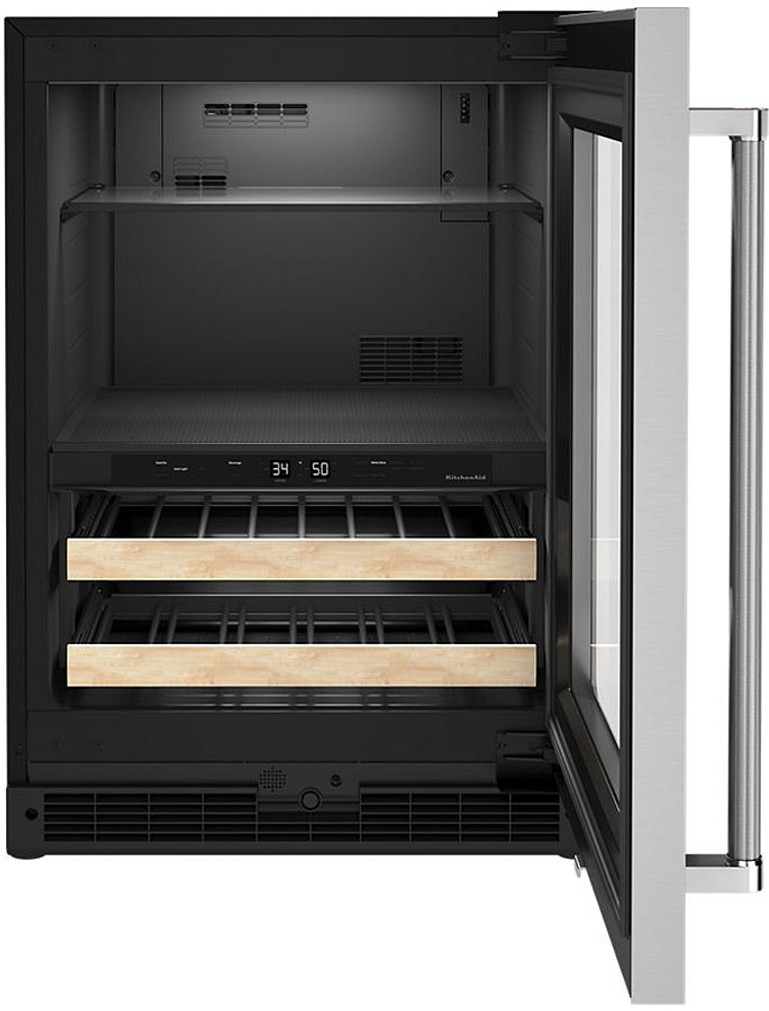 KitchenAid 4.9 Cu. Ft. Beverage Center 24-Inch Wide Right-Hinge in Stainless Frame