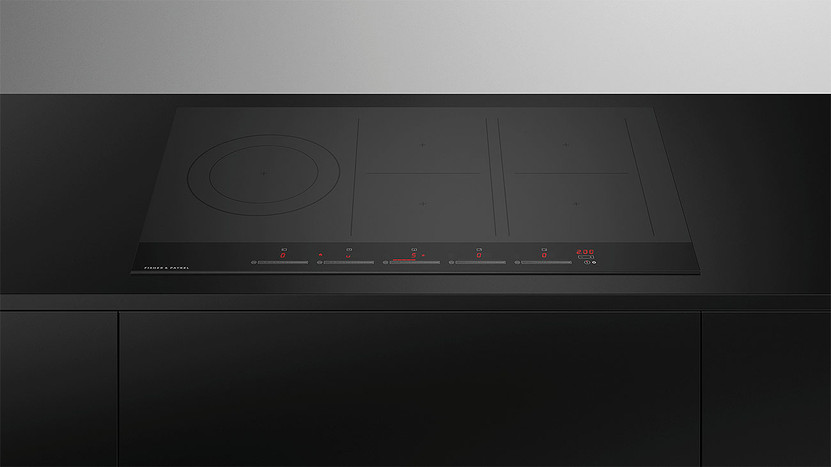 Fisher  Paykel Series 9 36 Black Glass Induction Cooktop, 5 Zones With SmartZone