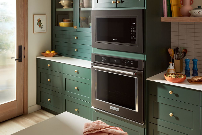 KitchenAid 27-Inch Trim Kit For 1.6 Cu. Ft. Countertop Microwave In Fingerprint Resistant Black Stainless Steel