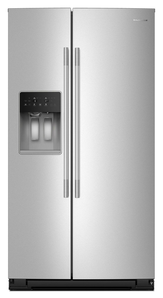 KitchenAid 28.7 Cu. Ft. Side-By-Side Refrigerator 36-Inch Wide in PrintShield Stainless Steel