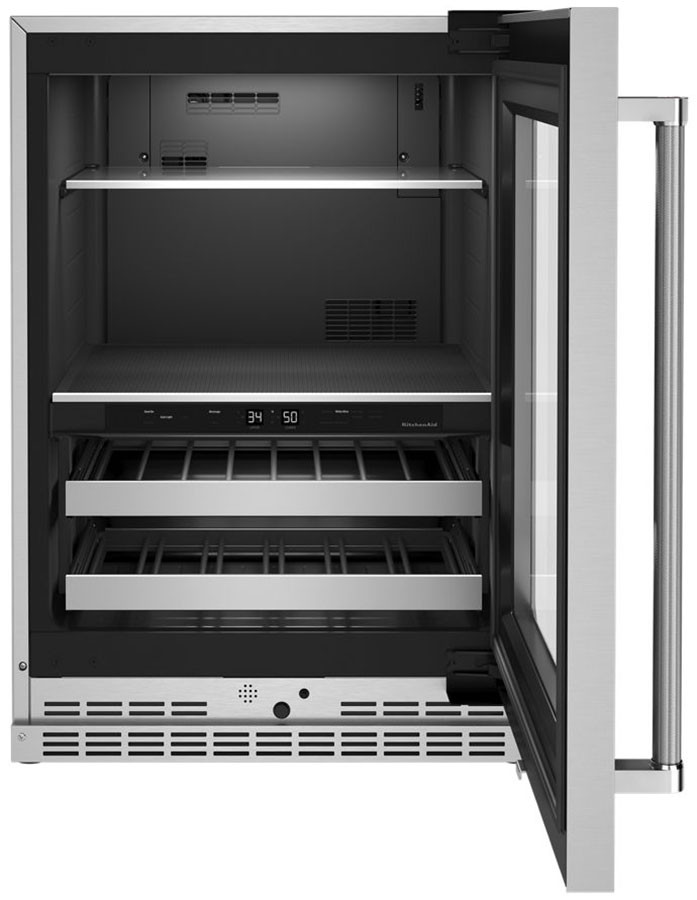 KitchenAid 4.9 Cu. Ft. Beverage Center 24-Inch Wide Right-Hinge in Stainless Frame (1)