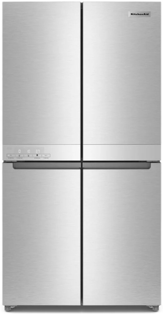 KitchenAid 19.4 Cu. Ft. Counter-Depth 4-Door Refrigerator ADA 36-Inch Wide in PrintShield Stainless Steel