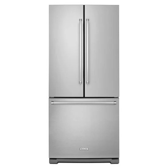 KitchenAid 20 Cu. Ft. Standard Depth French Door Refrigerator 30-Inch Wide in Stainless Steel