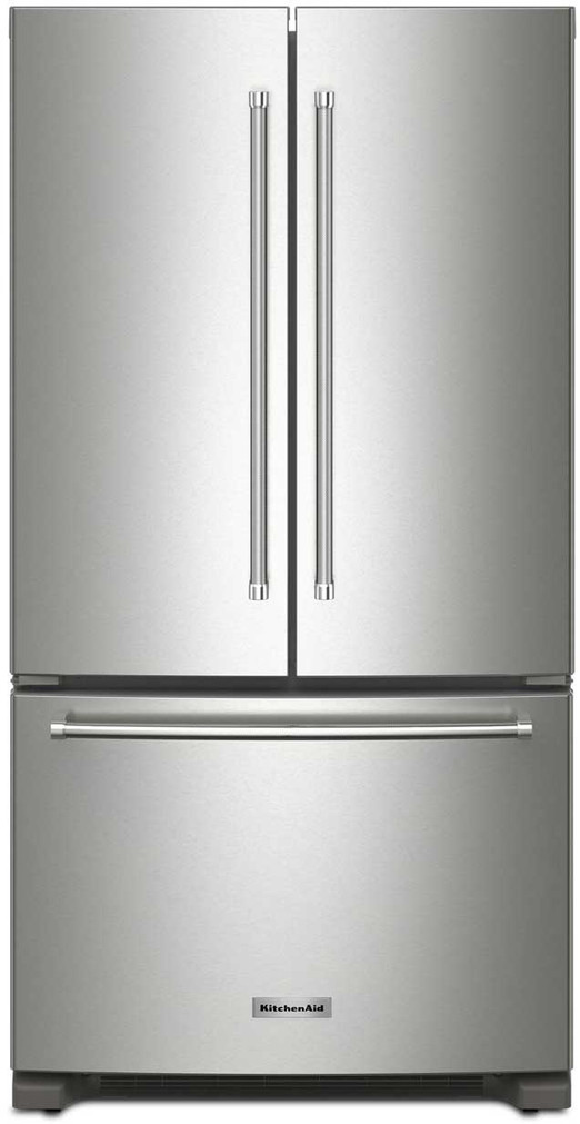 KitchenAid 20 Cu. Ft. Counter-Depth French Door Refrigerator 36-Inch Wide in Stainless Steel