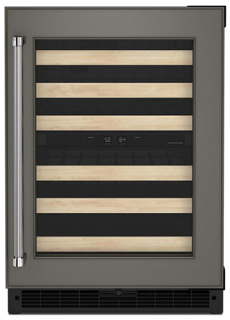 KitchenAid 5 Cu. Ft. Undercounter Wine Cellar 24-Inch Wide Right-Hinge in Panel Ready Frame