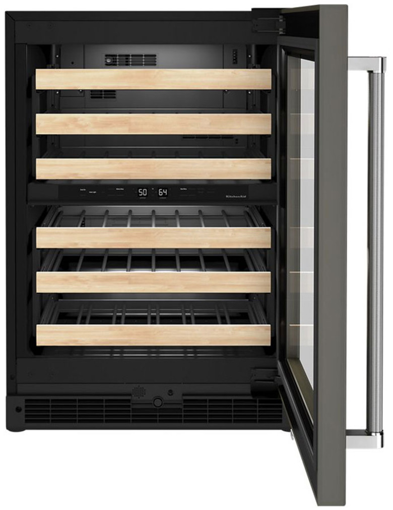 KitchenAid 5 Cu. Ft. Undercounter Wine Cellar 24-Inch Wide Right-Hinge in Panel Ready Frame