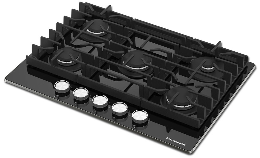 KitchenAid Cooktop Gas-On-Glass 36 Inch in Black