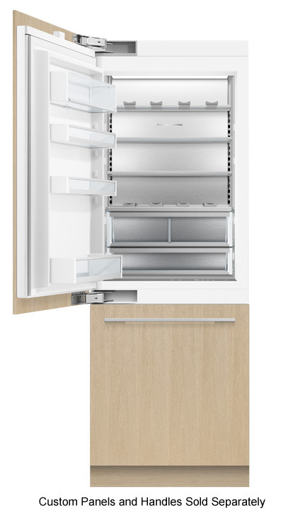 Fisher  Paykel Series 11 15.9 Cu. Ft. Bottom Freezer Refrigerator With Ice  Water Left-Hinge 30-Inch Wide in Custom Panel