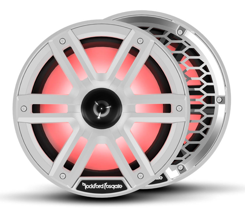 Rockford Fosgate M2 8 Color Optix White Marine 2-Way Horn Speakers Pair