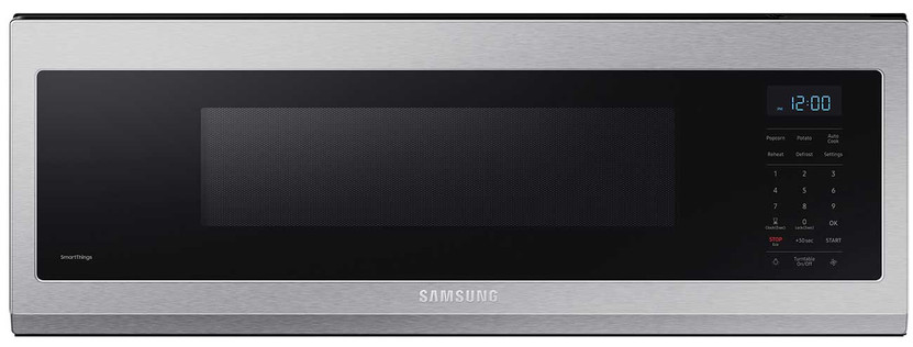 Samsung 1.1 Cu. Ft. Fingerprint Resistant Stainless Steel Smart SLIM Over-The-Range Microwave With 400 CFM Ventilation, Wi-Fi  Voice Control