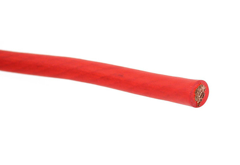 Rockford Fosgate 1 Foot 4 AWG Frosted Red Speaker Wire