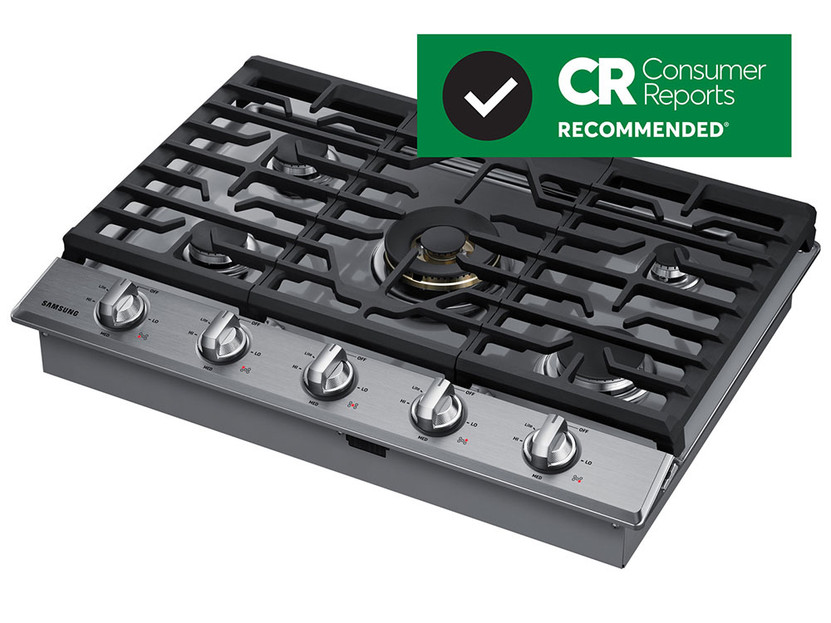 Samsung ADA 30 Stainless Steel Smart Gas Cooktop With 22K BTU Dual Power Burner