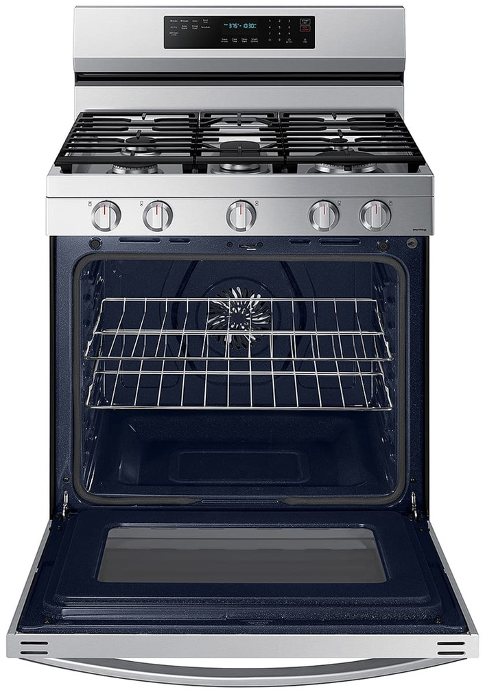 Samsung 6 Cu. Ft. Fingerprint Resistant Stainless Steel Smart Freestanding Gas Range With No-Preheat Air Fry And Convection
