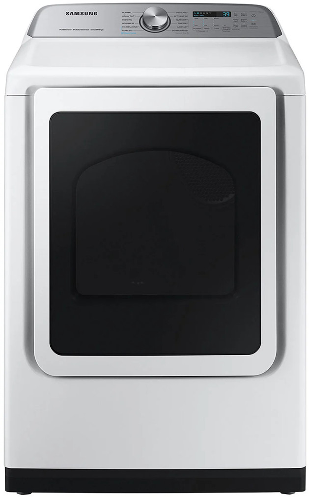 Samsung 7.4 Cu. Ft. White Smart Electric Dryer With Steam Sanitize