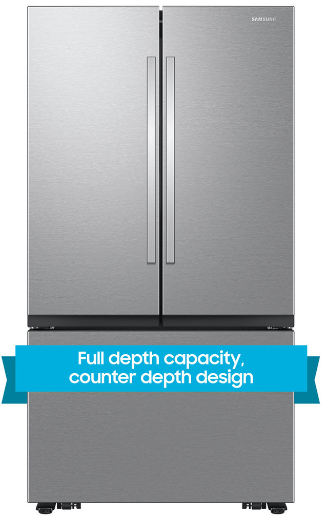 Samsung 27 Cu. Ft. Counter Depth 3-Door French Door Refrigerator 36-Inch Wide ADA in Fingerprint Resistant Stainless Steel