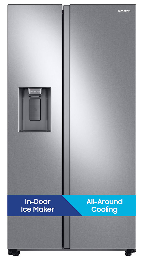 Samsung 27.4 Cu. Ft. Side-By-Side Refrigerator 36-Inch Wide in Fingerprint Resistant Stainless Steel