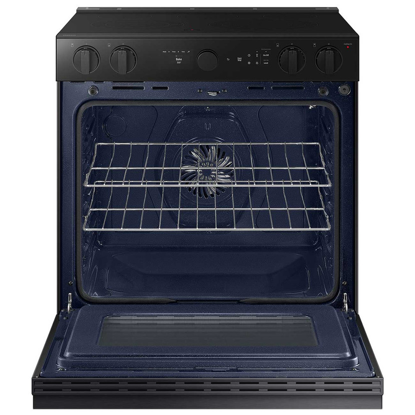 Samsung Bespoke Smart Slide-In Electric Range 6.3 Cu. Ft. with Air Fry in Matte Black Steel