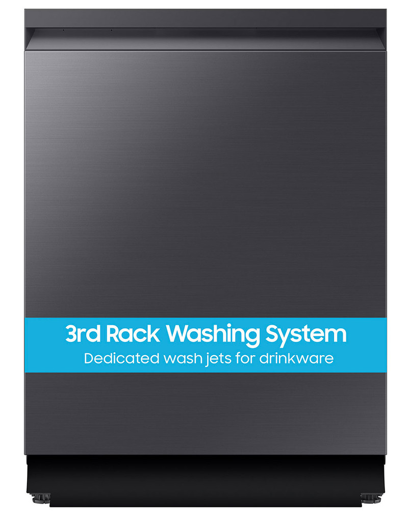Samsung Bespoke 38dBA Smart Dishwasher in Fingerprint Resistant Matte Black Steel