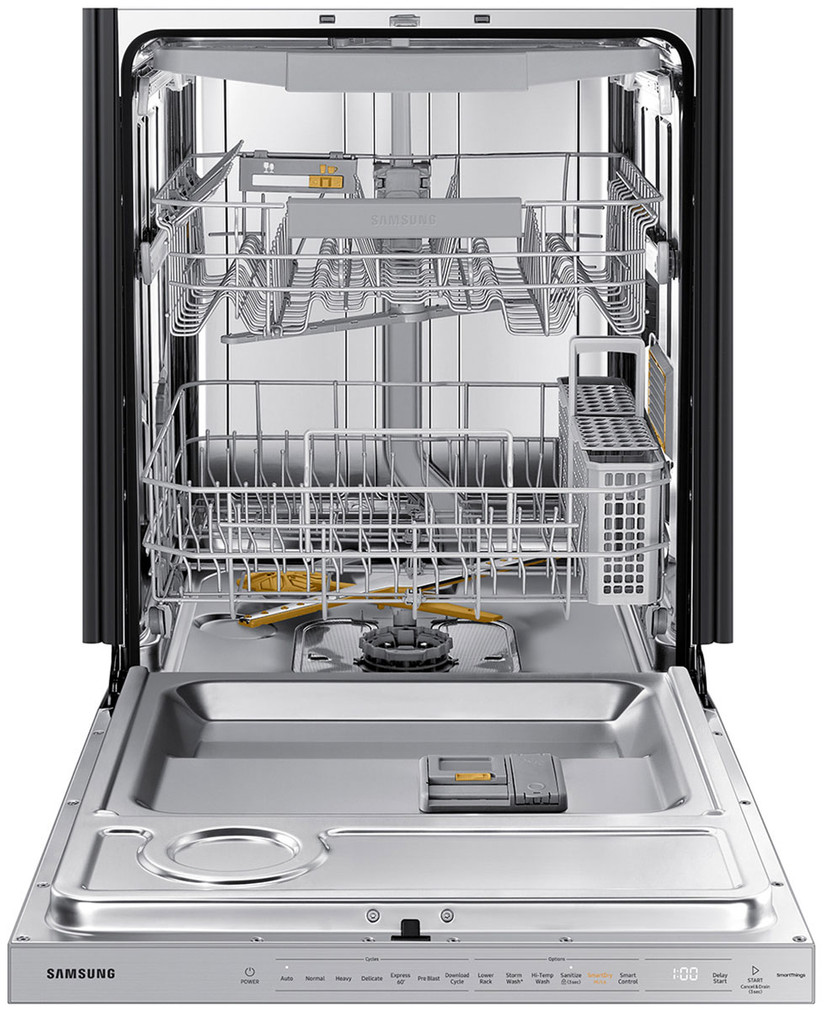 Samsung 24 White Glass BESPOKE Smart Dishwasher With StormWash 42dBA With Smart Dry