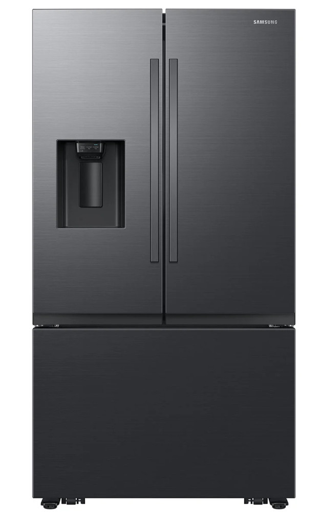 Samsung 31 Cu. Ft. 3-Door French Door Refrigerator 36-Inch Wide ADA in Fingerprint Resistant Matte Black Steel