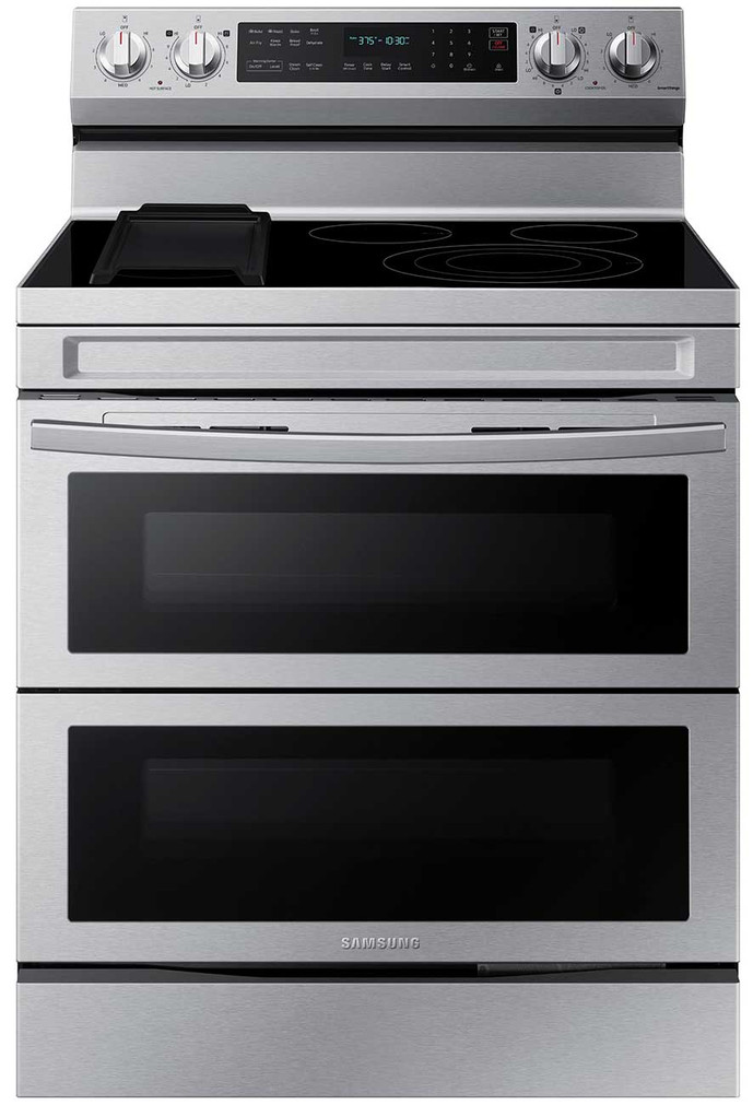 Samsung 6.3 Cu. Ft. Fingerprint Resistant Stainless Steel Smart Freestanding Electric Range With Flex Duo, No Preheat Air Fry  Griddle