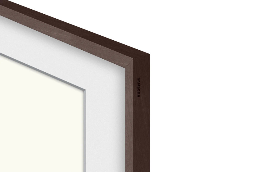 Samsung 2021 75 The Frame Customizable Bezel In Modern Brown