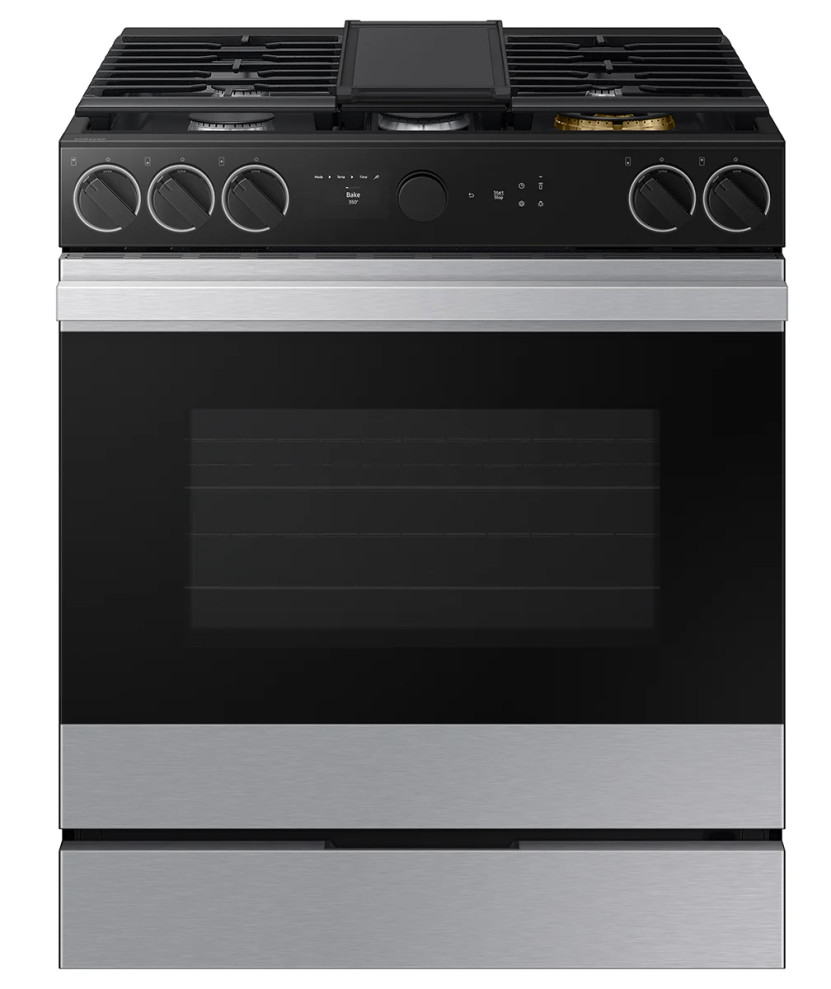 Samsung Slide-In Gas Range Smart Bespoke 6 Cu. Ft. in Stainless Steel