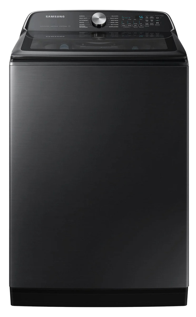 Samsung 5.5 Cu. Ft. Smart Top Load Washer With Super Speed Wash In Brushed Black