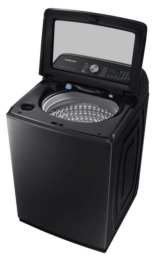 Samsung 5.5 Cu. Ft. Smart Top Load Washer With Super Speed Wash In Brushed Black