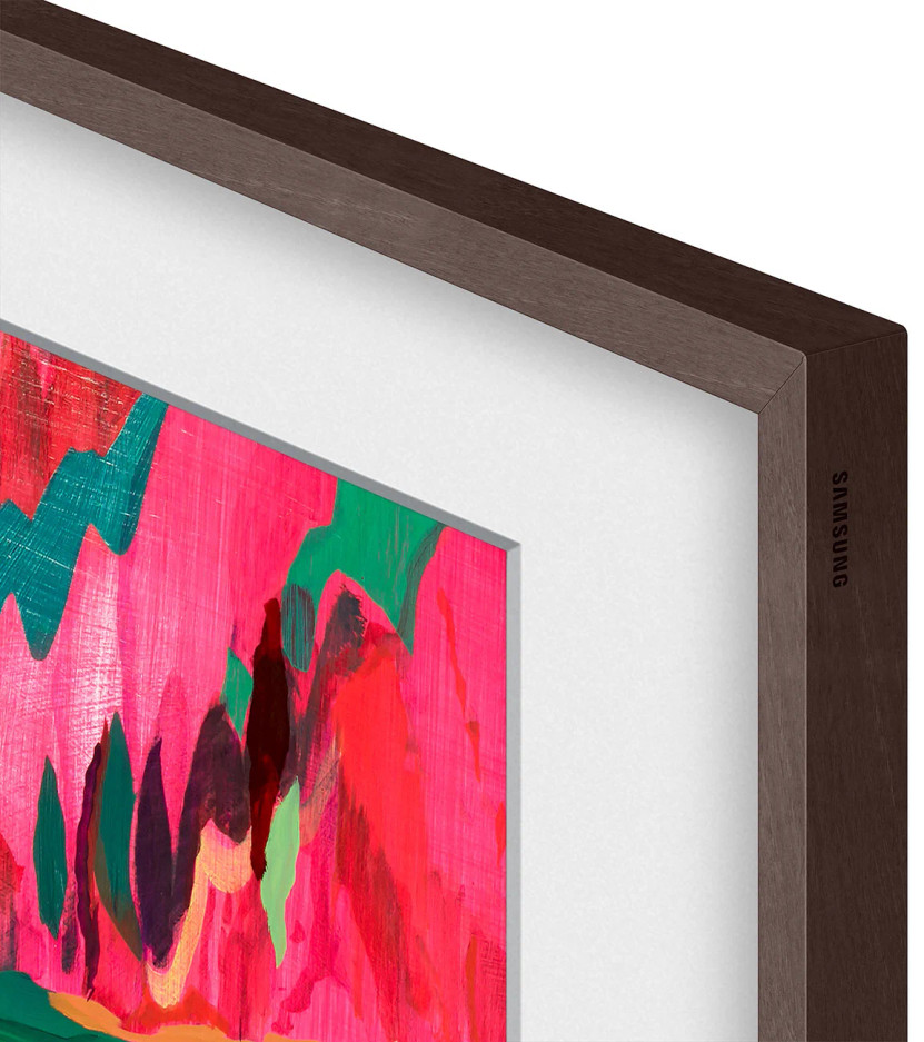 Samsung 85-inch The Frame Customizable Bezel in Modern Brown