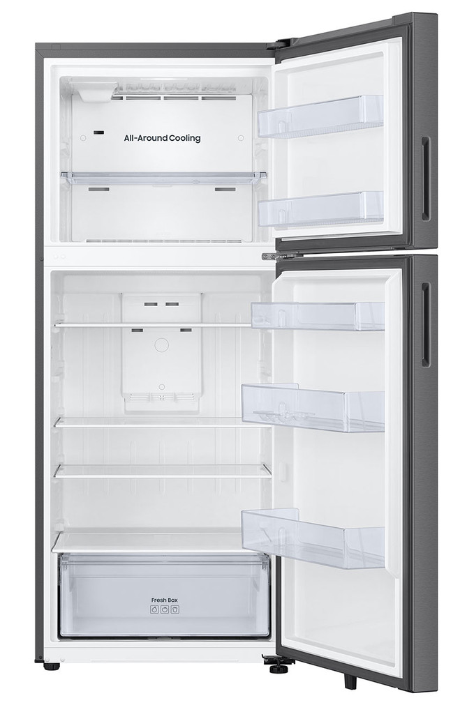 Samsung 18 Cu. Ft. Top Freezer Refrigerator 28-Inch Wide in Fingerprint Resistant Stainless Steel