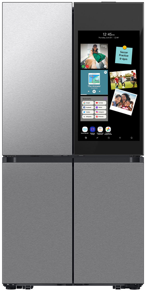 Samsung 23 Cu. Ft. Bespoke Counter Depth 4-Door Flex Refrigerator 36-Inch Wide in Fingerprint Resistant Stainless Steel
