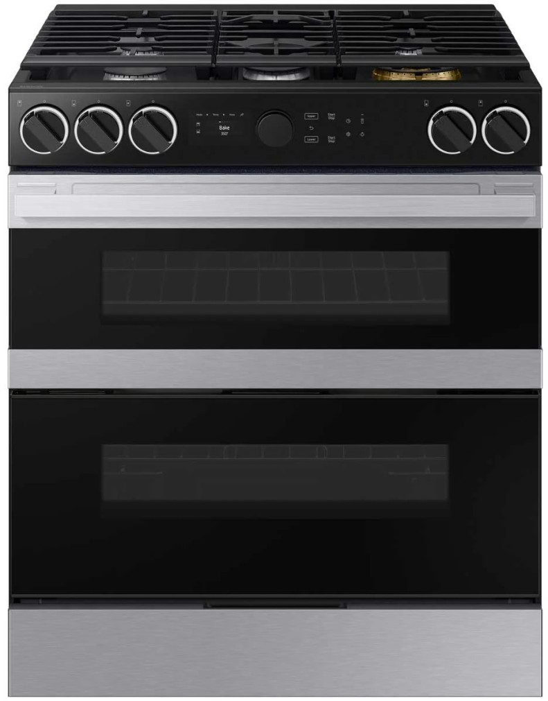 Samsung Bespoke Slide-In Gas Range Smart with Flex Duo 6.0 Cu. Ft. in Stainless Steel