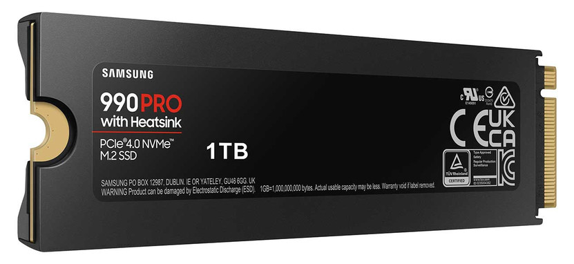 Samsung 990 PRO 1TB NVMe w Heatsink M.2 SSD
