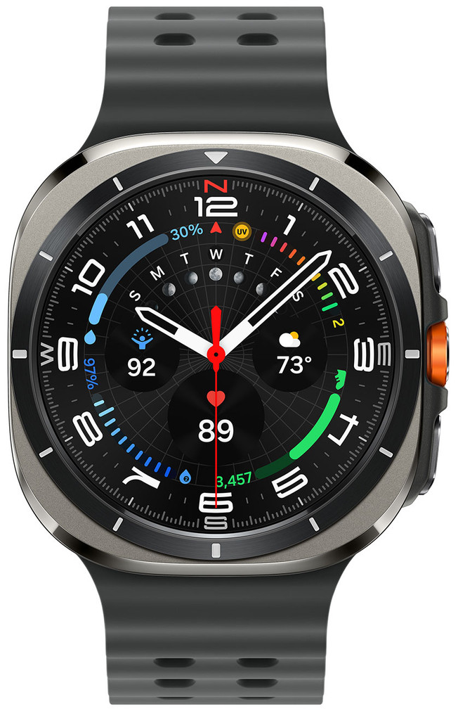 Samsung Galaxy Watch Ultra Smartwatch 47mm LTE Titanium Silver Case with ML Dark Gray Marine Band