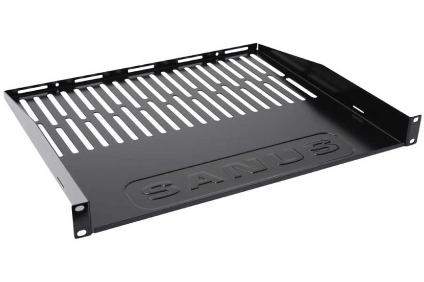 Sanus 1U Black Vented AV Shelf