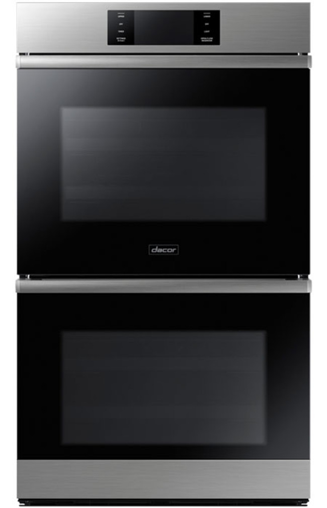Dacor Contemporary 30 Silver Stainless Steel Steam-Assisted Double Wall Oven