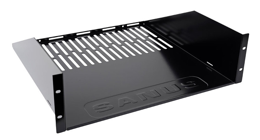 Sanus 3U Black Vented AV Shelf