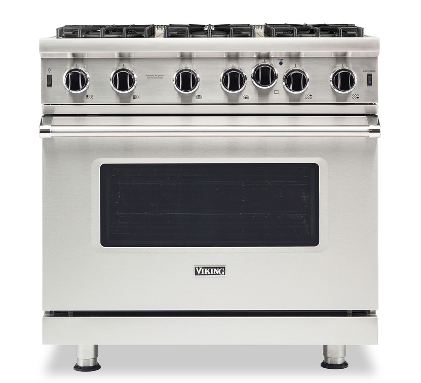 Viking Professional 5 Series 36 In. Stainless Steel Natural Gas Range (1)