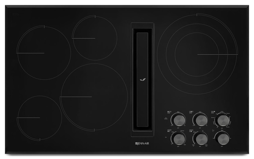 JennAir 36 Black Floating Glass JX3 Electric Downdraft Cooktop