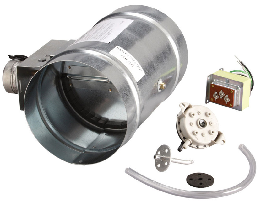 Broan 10 Stainless Steel Universal Automatic Make-Up Air Damper With Pressure Sensor Kit